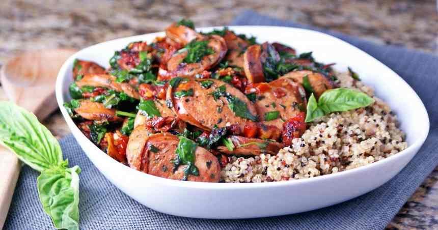 Eat for Endurance: Rooster Sausage Quinoa Bowl
